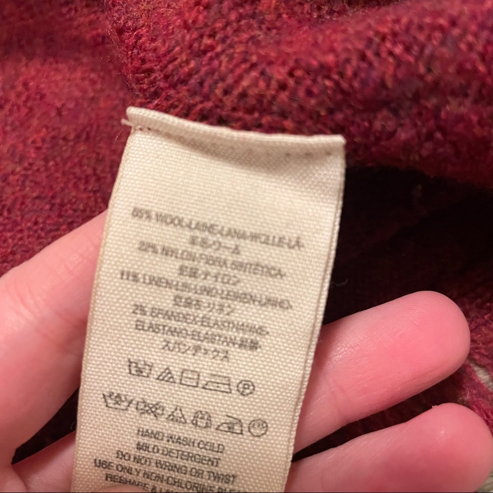 SOLD Free People Irresistible Fringe Burgundy Sweater Size M - Picture 11 of 14
